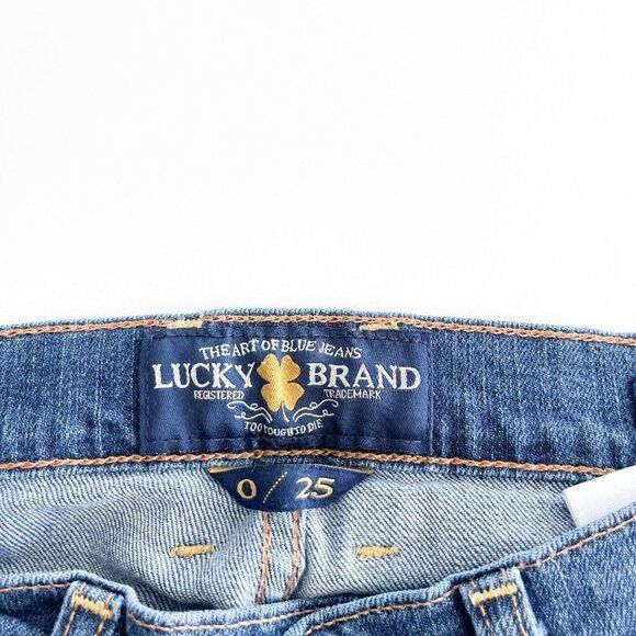 Lucky Brand Women's Jeans Swirl Sweet'N Straight Dragon Alley Blue Size 0 / 25 - Picture 4 of 12